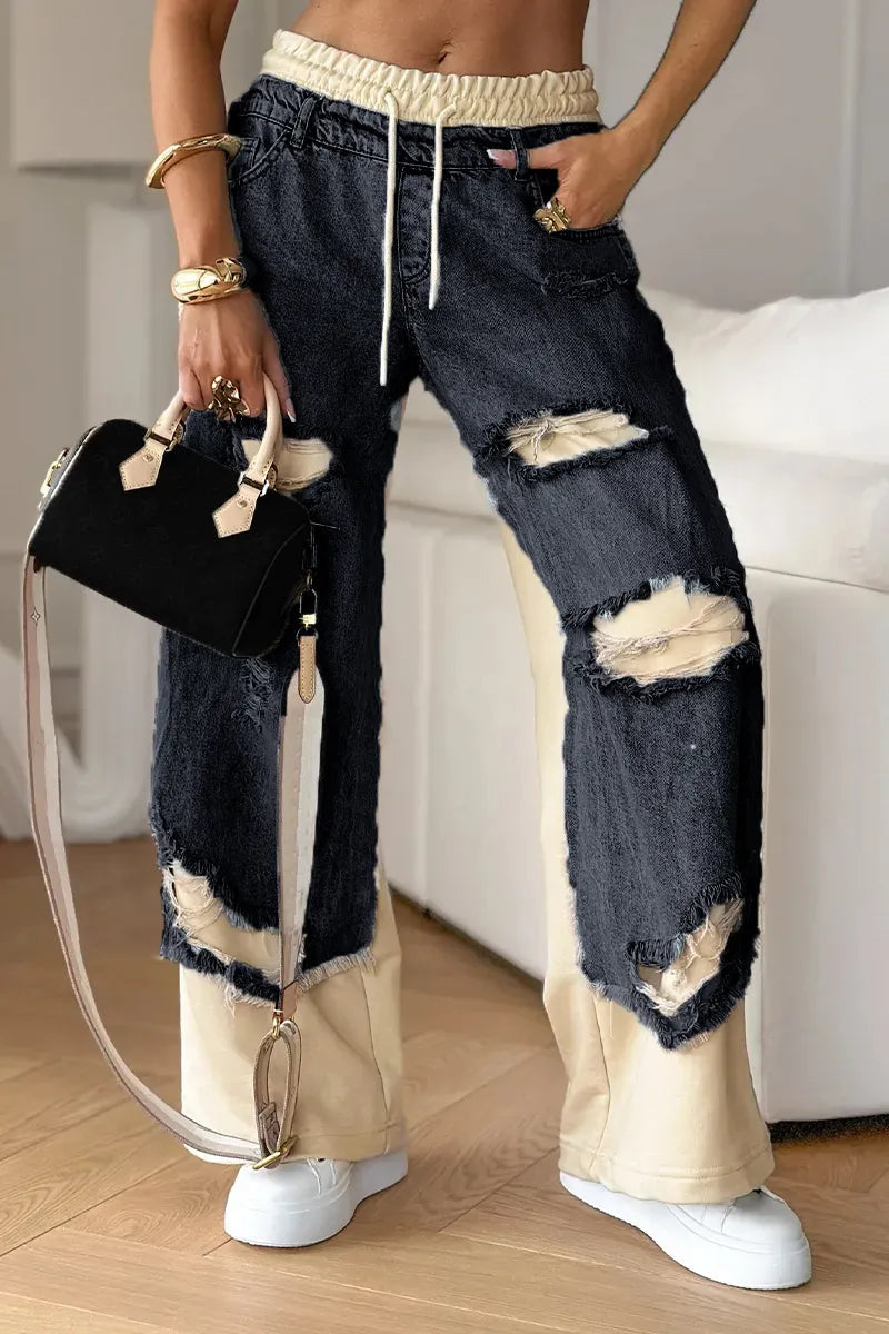 Ripped Denim Pants